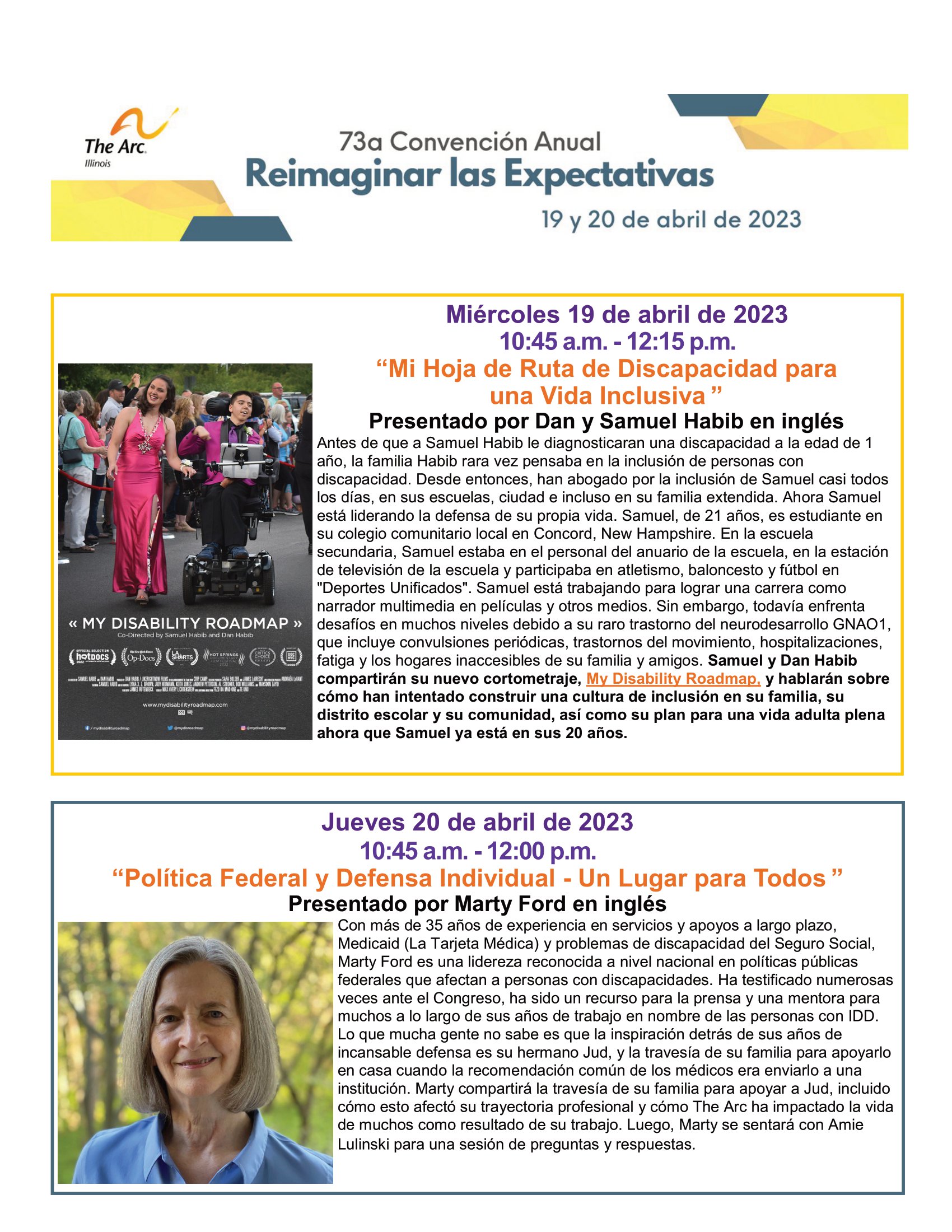 73rd Annual Convention The Arc of Illinois